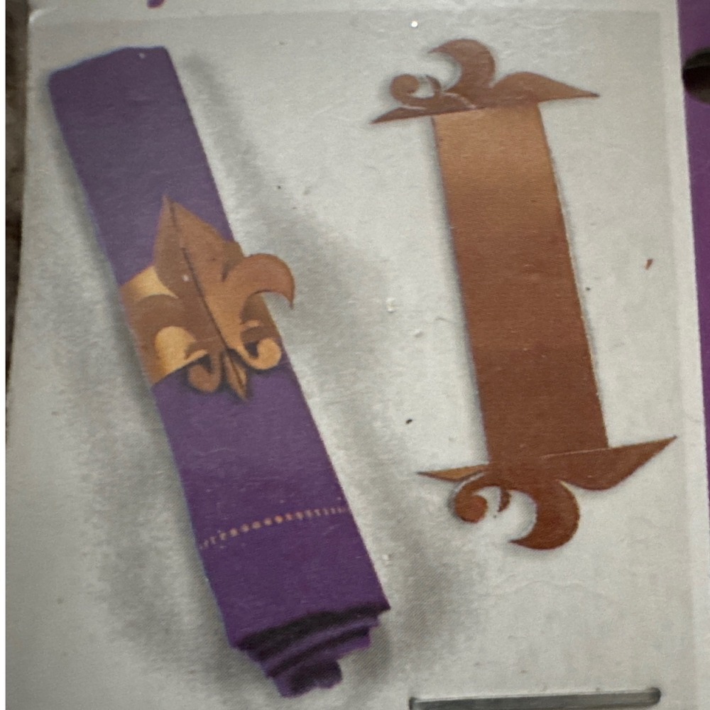 Oriental Trading Mardi Gras Fleur De Lis Napkin Rings Gold 144pc Bulk 31/266